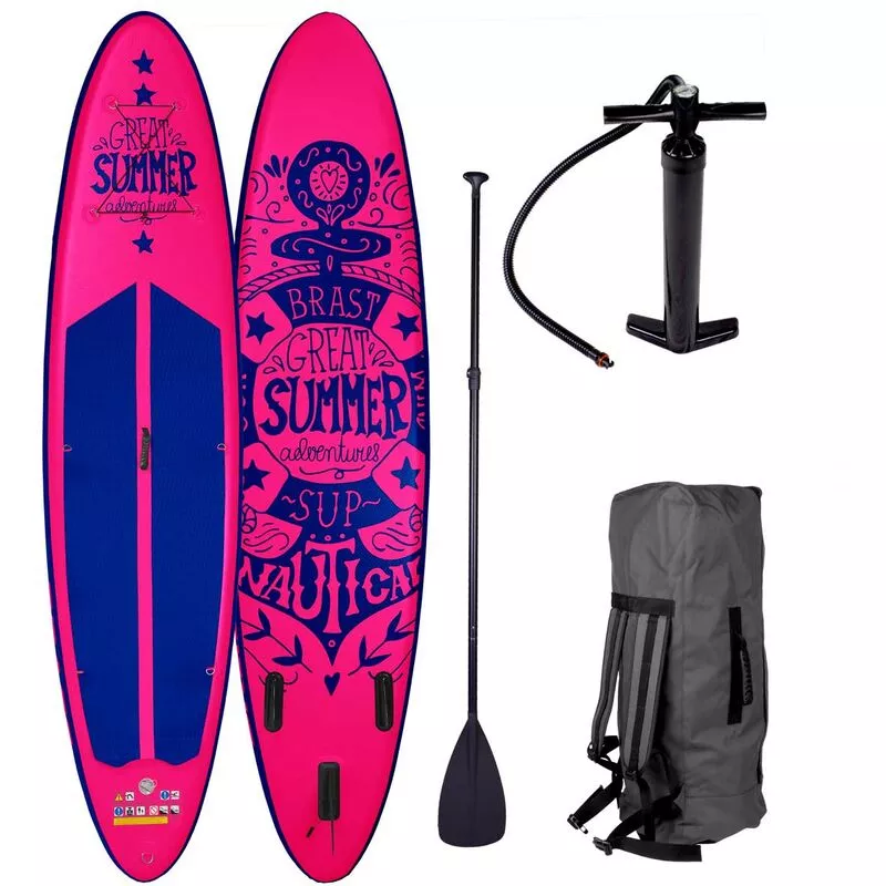 Tabla Paddle Surf inflable SUMMER rosa 320x76x15 cm