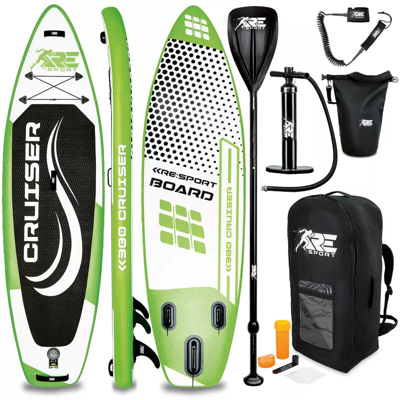 Tabla SUP Hinchable 380cm Verde | Tabla Paddle Surf | Stand-Up Board | Accesorios Completos + Bomba + Remo Ajustable | Para Principiantes y Expertos barato