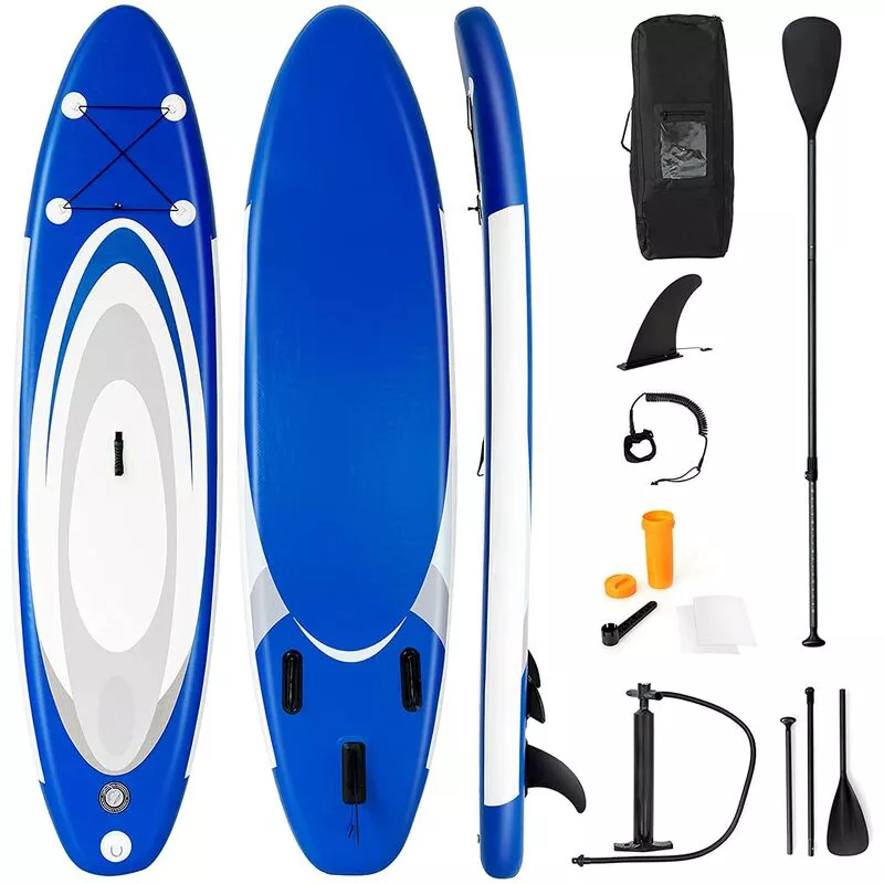 Tabla de Paddle Inflable SUP Board 355 x 75 x 15 cm Tabla de Sup Portátil Azul - Costway barato