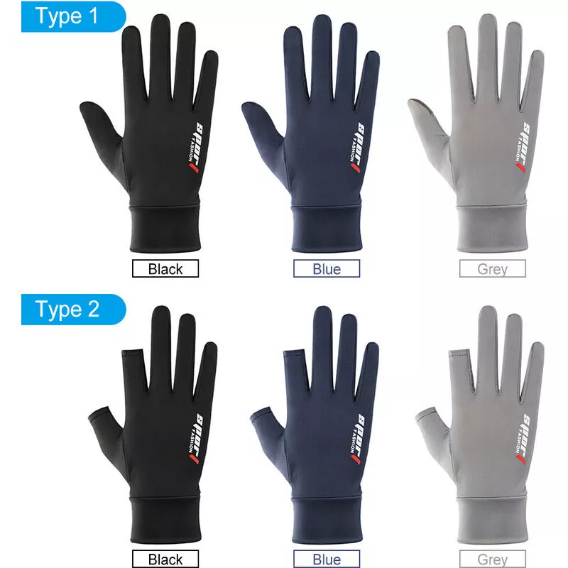 Tancyco - Guantes de pesca Mujeres Hombres Guantes antideslizantes Guantes deportivos para ciclismo Motociclismo Pesca EquitaciónBlackBlack barato