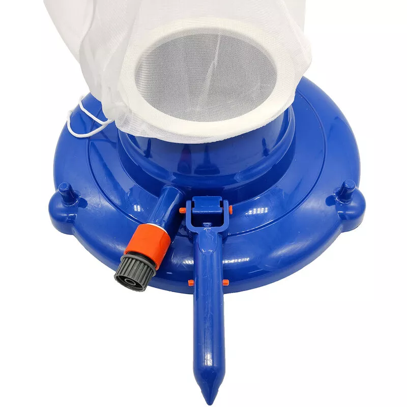 Tancyco - Herramientas de limpieza de piscinas Cabezal de succión de limpieza de piscinas con mango Bolsa de red Cabezal de succión de piscina (mango barato