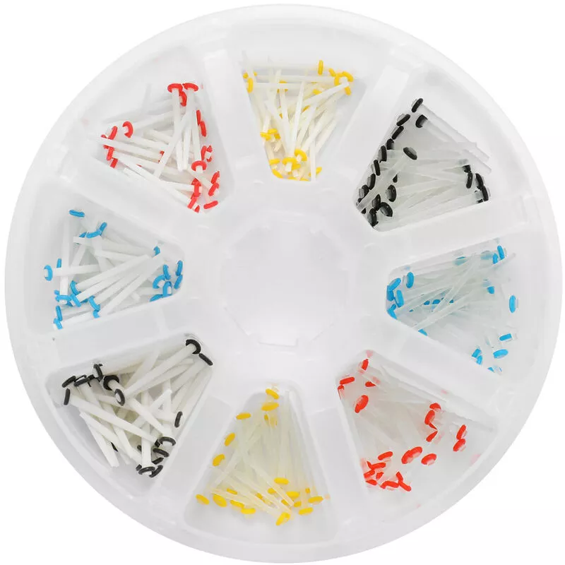 Tancyco - Kit de restauración de dientes de cuarzo de vidrio de poste de fibra Dental de 200 piezas con postes de 1