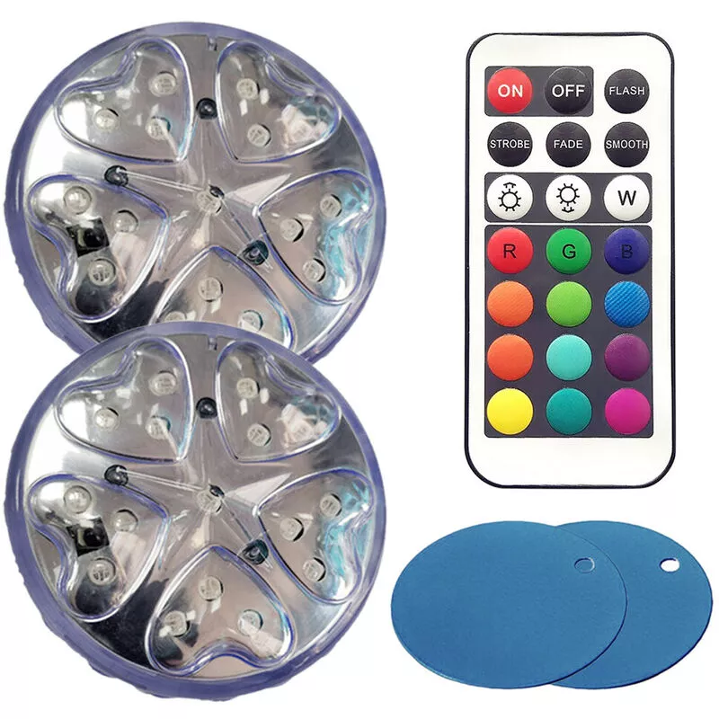Tancyco - Luces de piscina de buceo Control remoto infrarrojo rgbw Luces de fuente de estanque led 13 colores y 4 modos de iluminación IP68 Fiesta barato