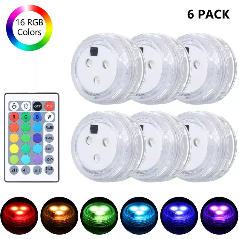 Tancyco - Luz sumergible para piscina con control remoto ir Regulable rgbw led Lámpara para fuente de estanque 16 colores y 4 modos de iluminación barato
