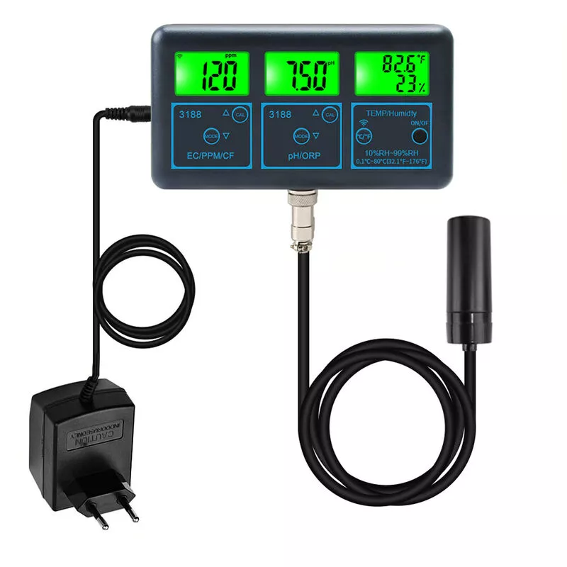 Tancyco - Probador de calidad del agua Tuya WiFi 7 en 1 Analizador de agua multiparámetro Pantalla digital ph / orp / ec / ppm / cf / Medidor de barato