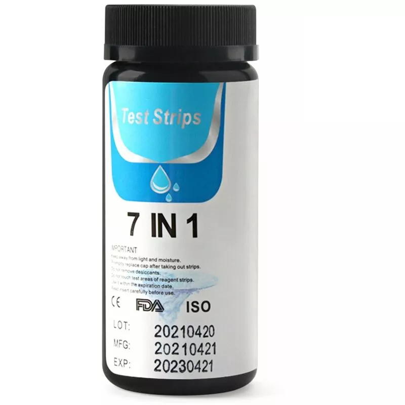 Tancyco - Tiras de prueba 7 en 1 Tiras de prueba de spa y piscina Kit de prueba de dureza total/cloro total/cloro libre/bromo/pH/alcalinidad barato