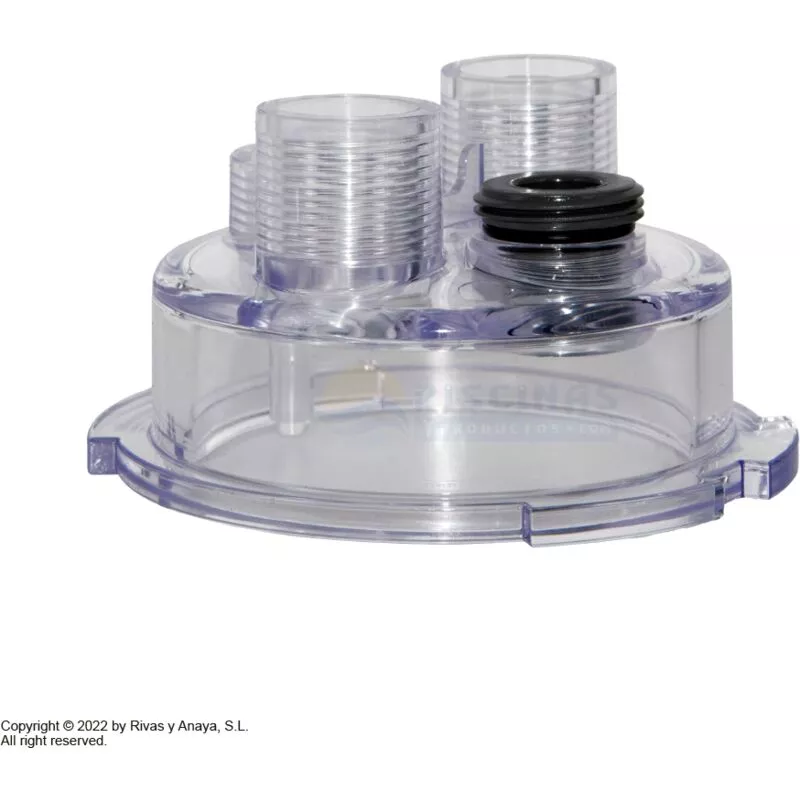 Tapa superior POD(con adaptador roscado para detector de caudal)para Electrolisis Tri pH