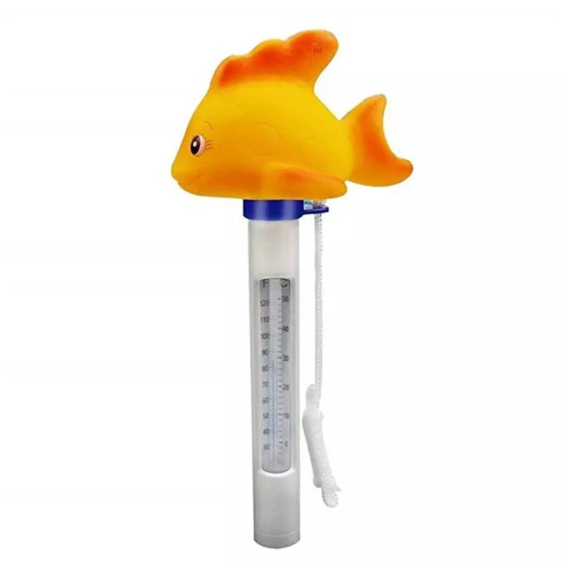 Termometro flotante al aire libre interior del pez de colores de la historieta del bebe