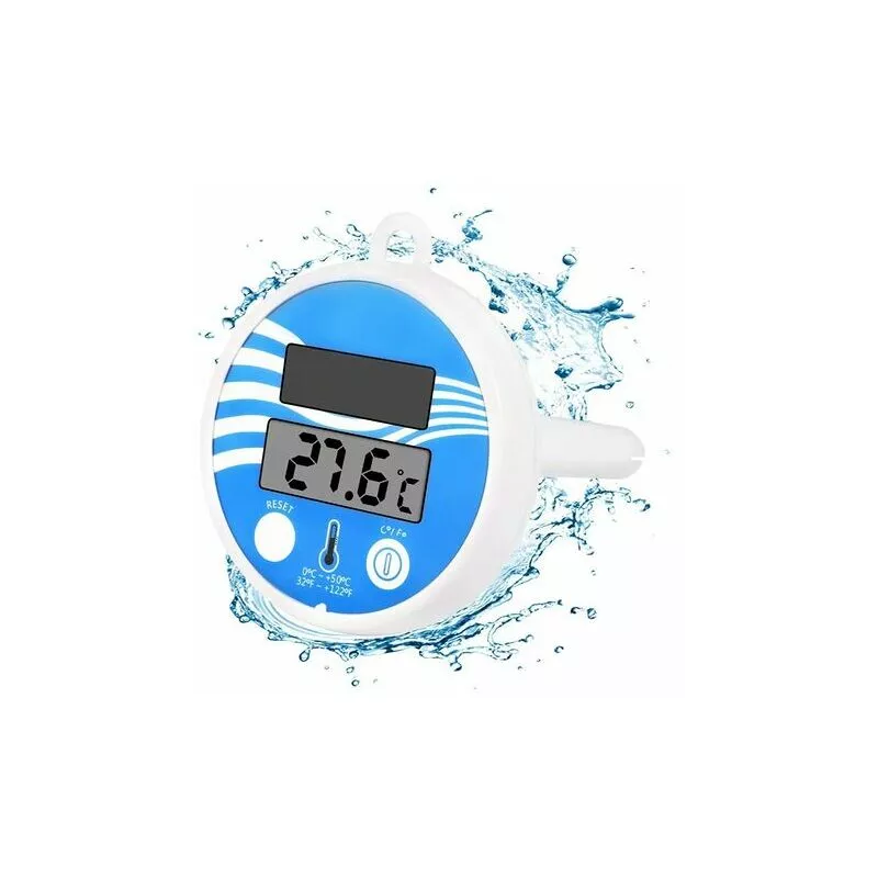 Termómetro solar flotante para piscina - Termómetro digital solar irrompible fácil de leer - Para todas las piscinas