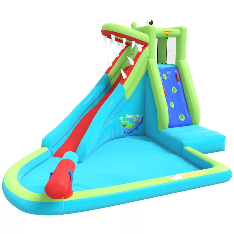 Tobogán de agua inflable con piscina pvc 356x300x230 cm Happy Hop Multicolor barato