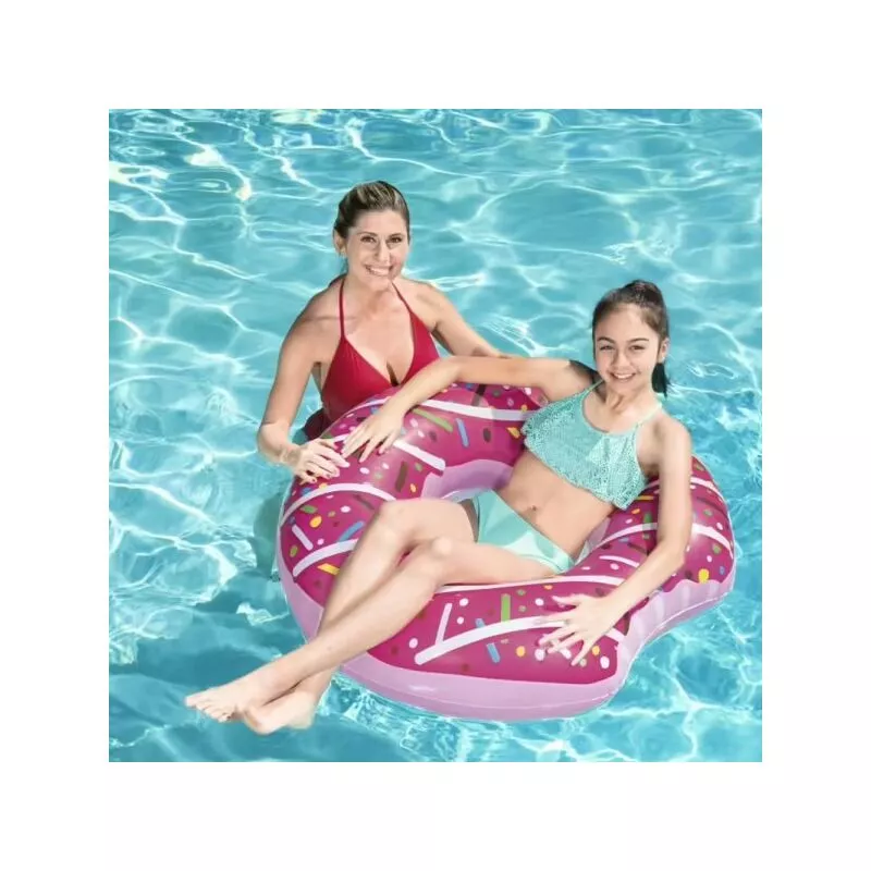 Trade Shop Traesio - Bestway salvavidas Fashion Ciambella Donuts inflables 2 colores absorbidos 107 cm barato