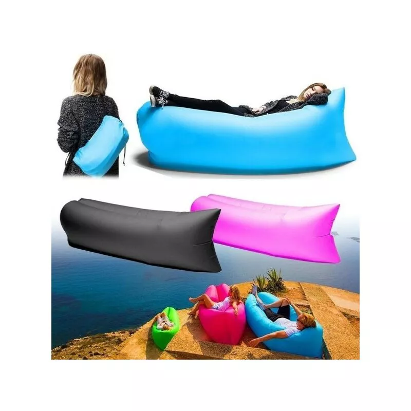 Trade Shop Traesio - Bolsa de sofá colchón de playa inflable aire relajación relajación piscina amaca pouf barato