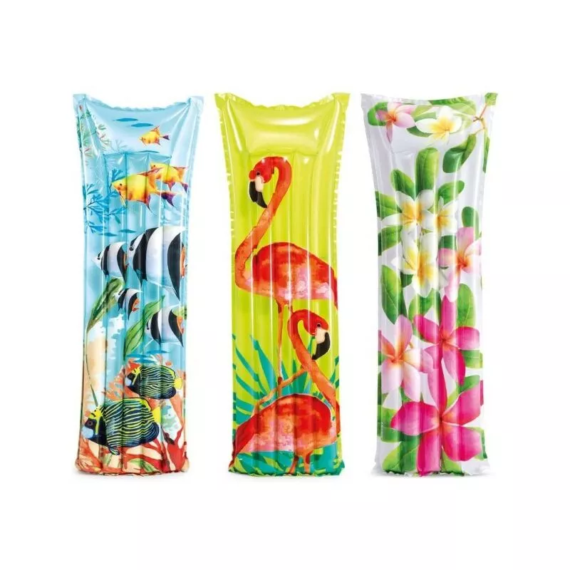 Trade Shop Traesio - Colchón floral 183x69 cm Patrones de piscina marina multicolor de la piscina 59720 barato
