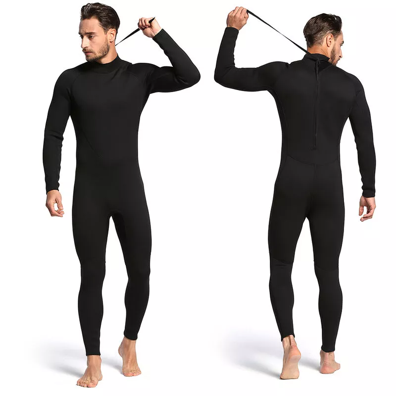 Traje de neopreno de cuerpo completo con cremallera trasera de 2 mm para hombre