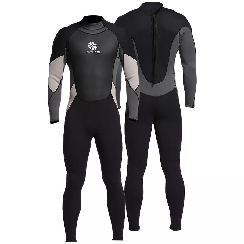 Traje de neopreno de cuerpo completo con cremallera trasera de 3 mm para hombre
