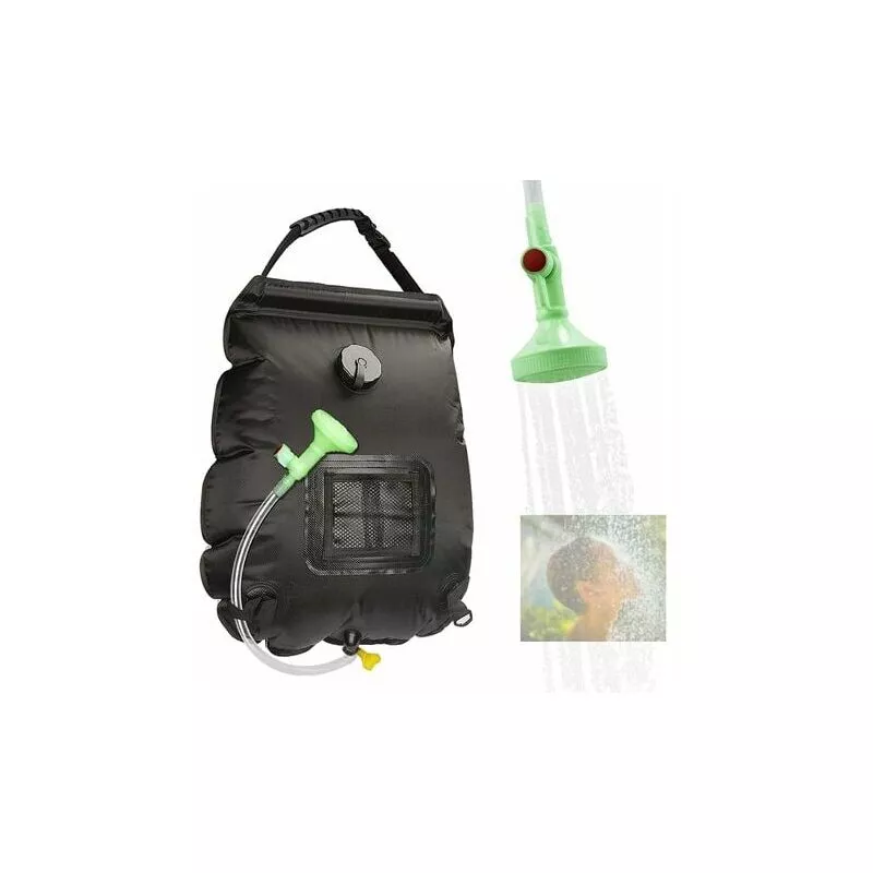 Tsfsqk Bolsa de ducha solar para acampar Bolsa de ducha portátil con manguera desmontable y cabezal de ducha conmutable on/off para ducha al aire barato