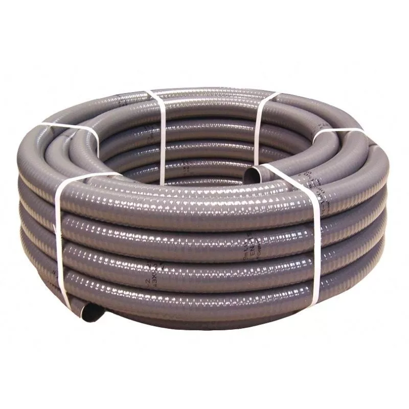 Tubo PVC gris semirígido 25 m y 50 mm de diámetro 40557 barato