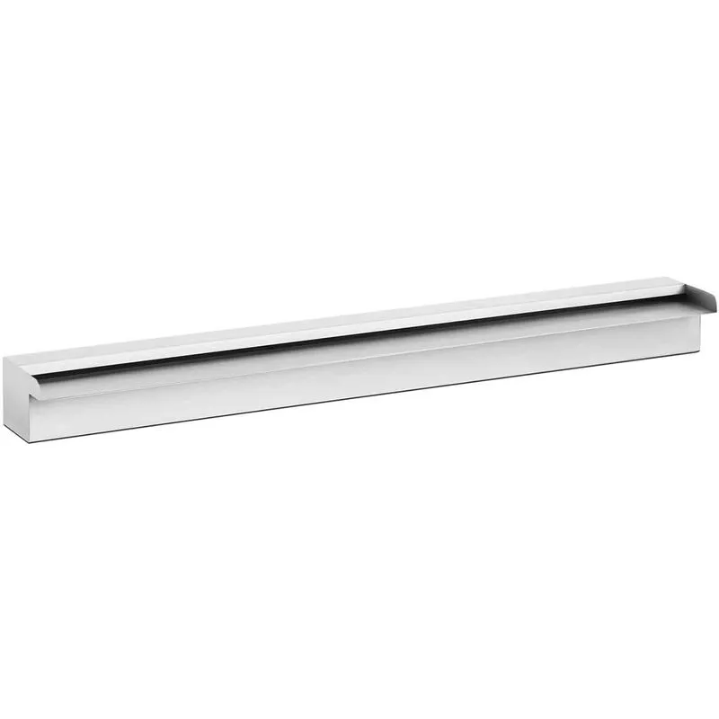 Uniprodo - Cascada Para Piscina Fuente De Acero Inoxidable Estanque Jardín Exteriores 90 Cm - Gris