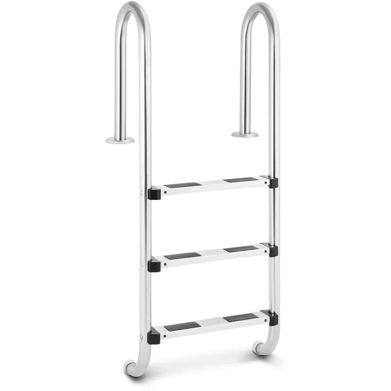 Uniprodo - Escalera Para Piscinas Escalerilla Acero Inox. Perfil Estrecho 3 Peldańos 180 Kg - Verde