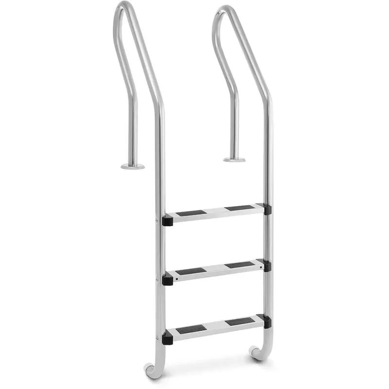 Uniprodo - Escalera Para Piscinas Escalerilla Acero Inox. Perfil Normal 3 Peldańos 180 Kg - Topo