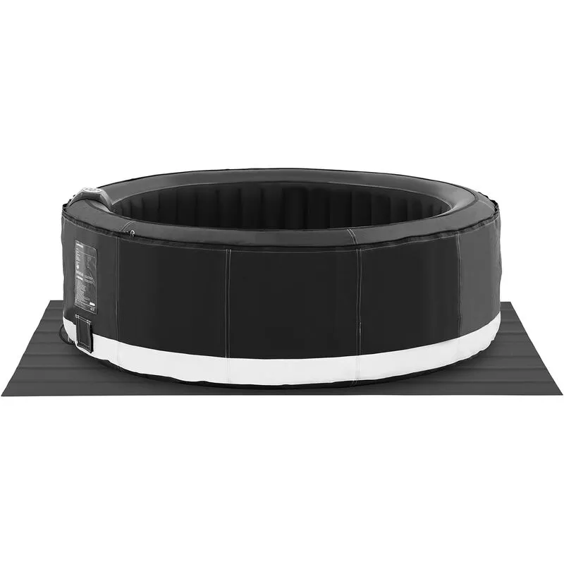 Uniprodo - Spa Hinchable Bañera Hidromasaje 1000 l 6 Personas Cuero Sintético 130 Boquillas - Plateado