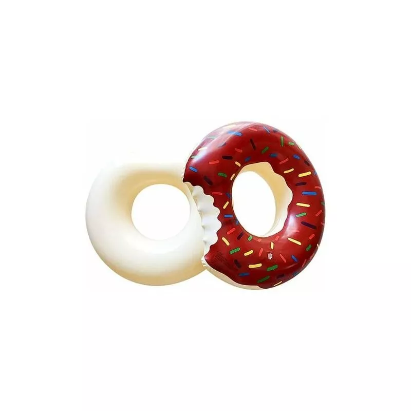 Uymmcw Anillo de natación inflable con forma de dona Boya Anillo de natación Cojín de aire Juguete grande (cuando está inflado) Diámetro exterior: 86 barato