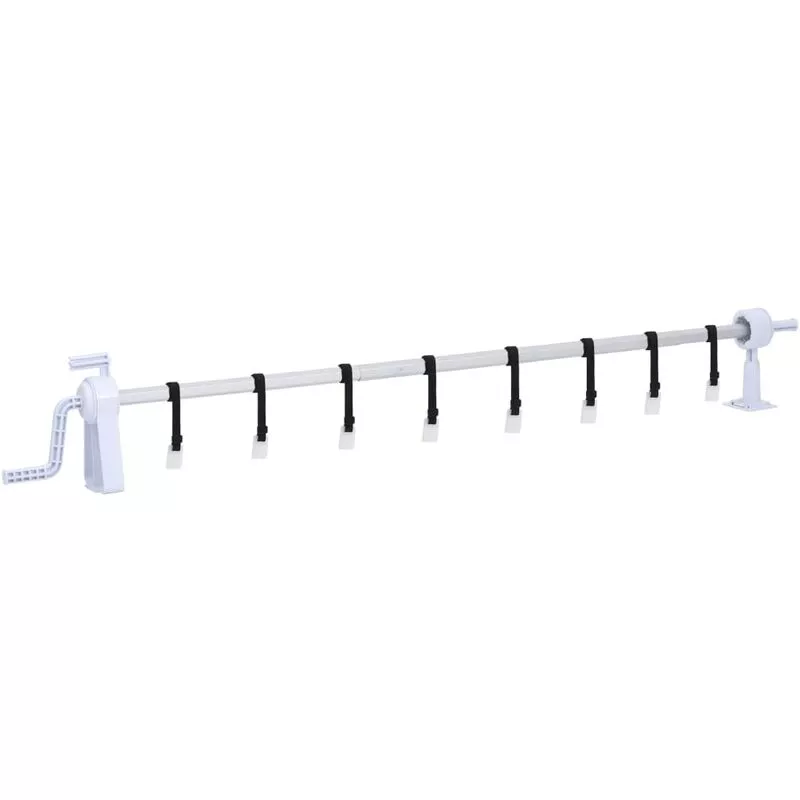 Vidaxl - Enrollacobertor de piscina con base de plástico - Blanco barato