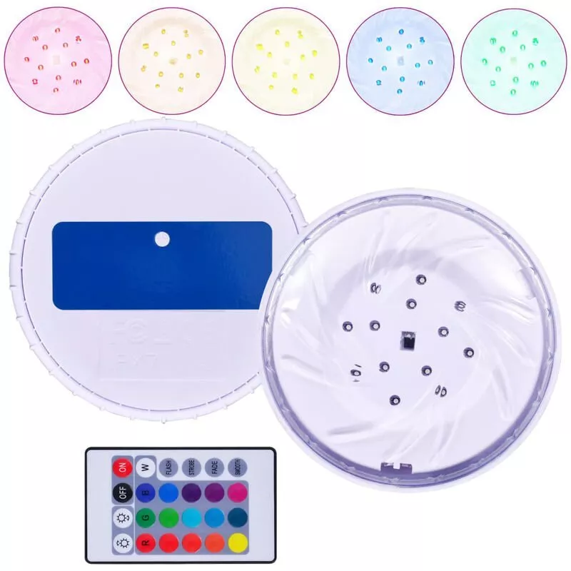 Vidaxl - Lámpara LED sumergible flotante piscina con mando multicolor - Multicolor barato