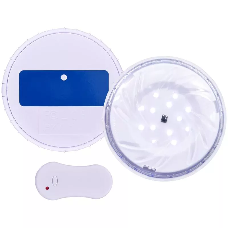 Vidaxl - Lámpara LED sumergible flotante piscina mando distancia blanco - Blanco barato
