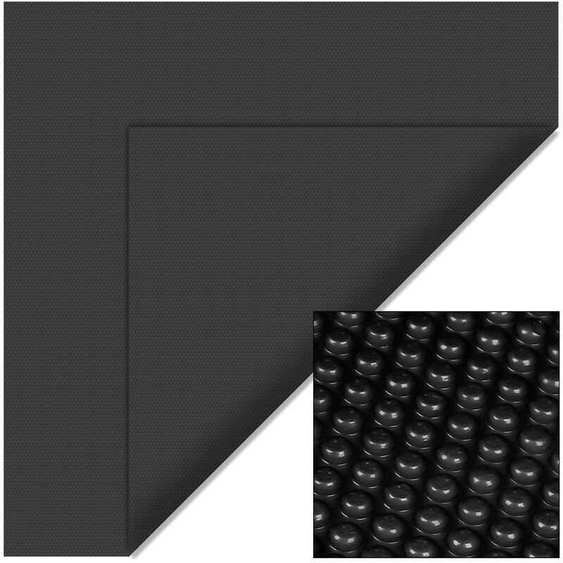 Wiltec - Cubierta Solar Piscina Isotérmica Negra Rectangular 4X6M Lona Térmica Protectora Cobertor Piscina Barato