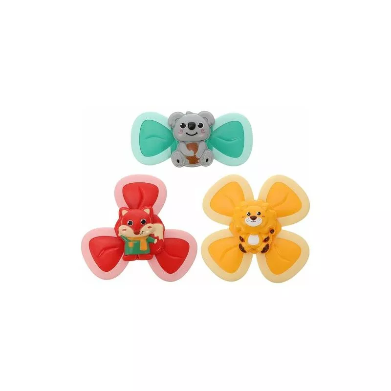 Wzczjf 3 Piezas Ventosa Spinner Juguete Animal de Dibujos Animados Spin Sucker Spinner Toy Table Sucker Gameplay Toy Aprendizaje Temprano Juguetes de barato