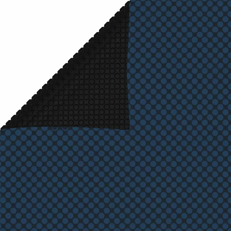 Youthup - Cubierta solar de piscina de PE flotante negro y azul 450x220cm - Negro barato