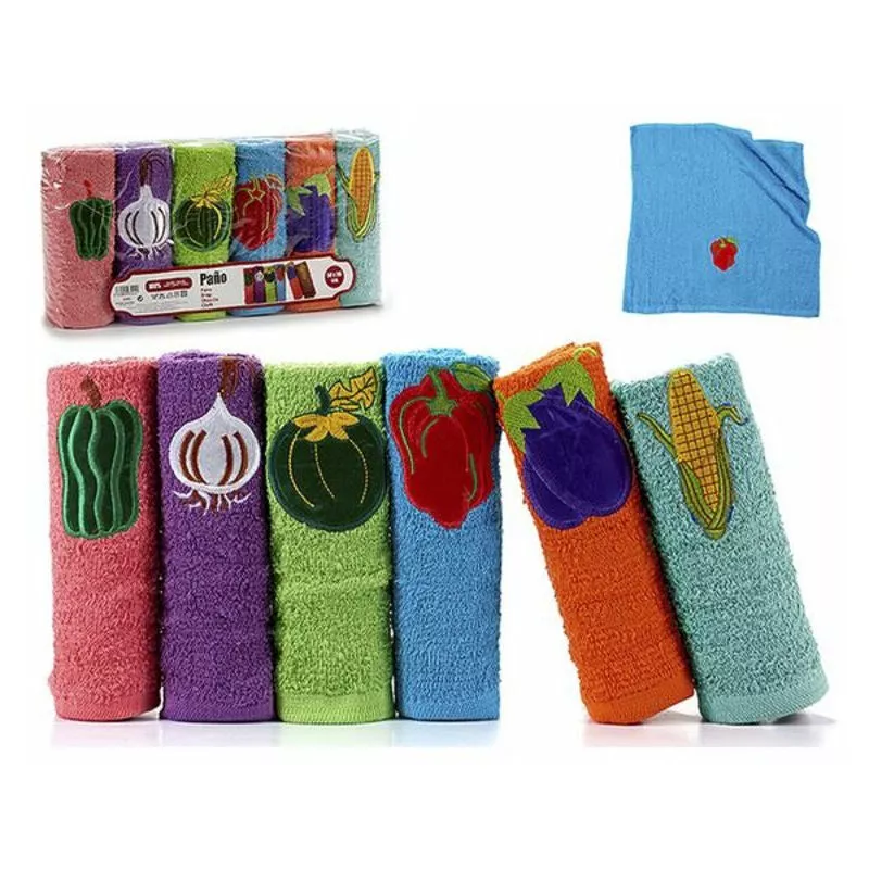 Zanvic - Set de Paños Multicolor (6 pcs) (50 x 50 cm) barato