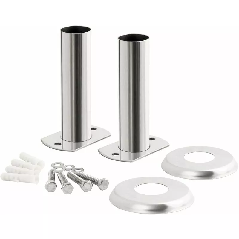 Zelsius - Estribo de acero inoxidable para escalera de piscina ø 40 mm Juego de bridas para escalera de piscina barato