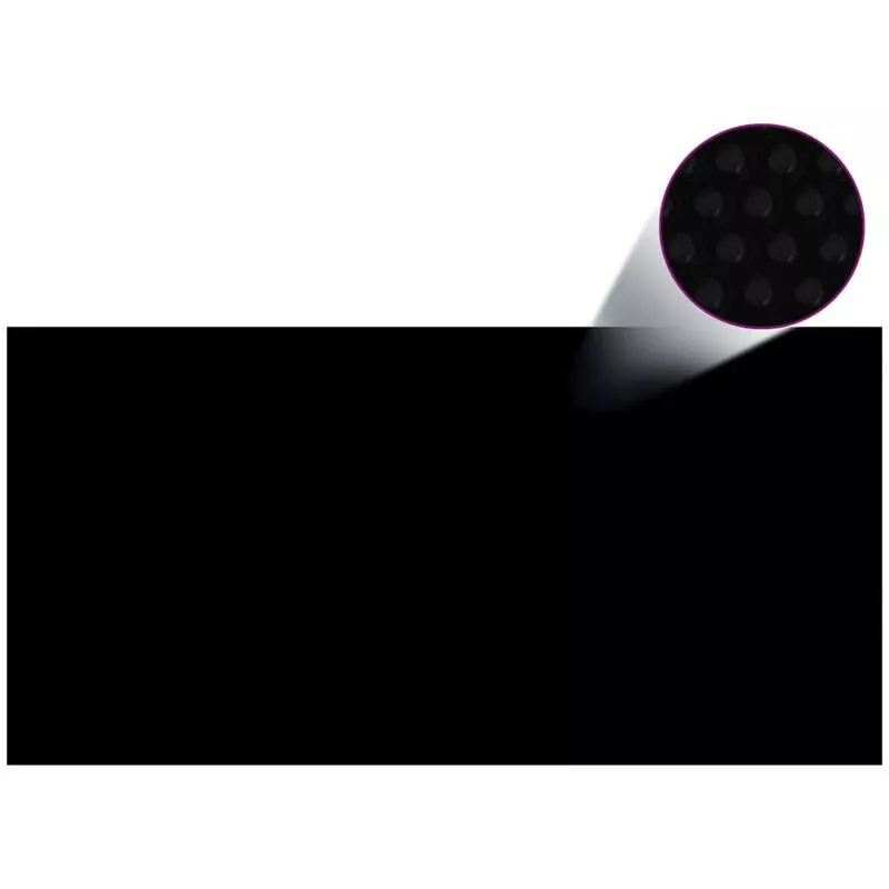 Zqyrlar - Cubierta solar de piscina PE rectangular flotante negro 10x5 m barato